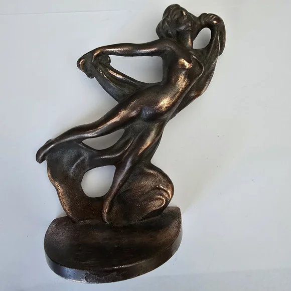 Vintage bookend book end Art Noveau Hubley Deco dancer woman dancing